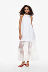 Robe longue Imperial avec dentelle Panna