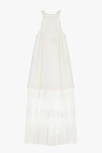 Robe longue Imperial avec dentelle Panna
