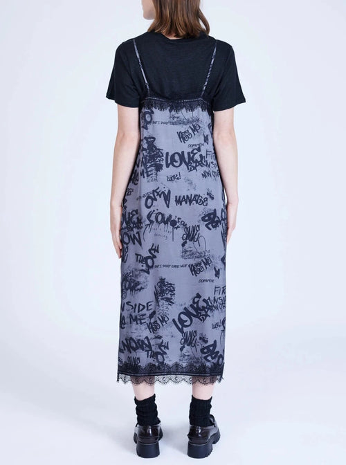Robe longue Notshy Ivy Charbon/Noir