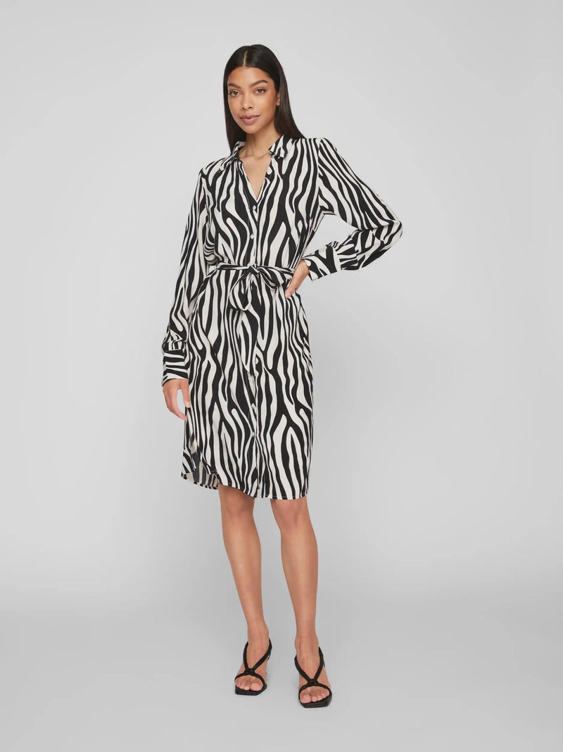 Robe zèbre Vila Vifini Black