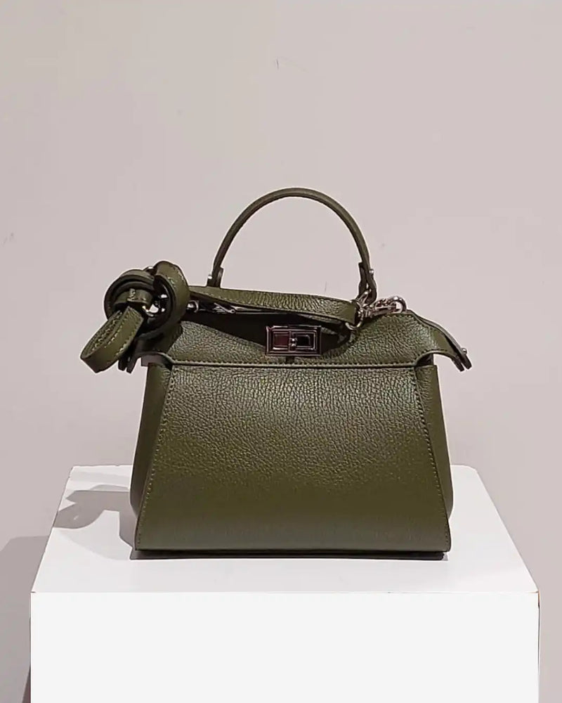 Sac à main en cuir Kaki