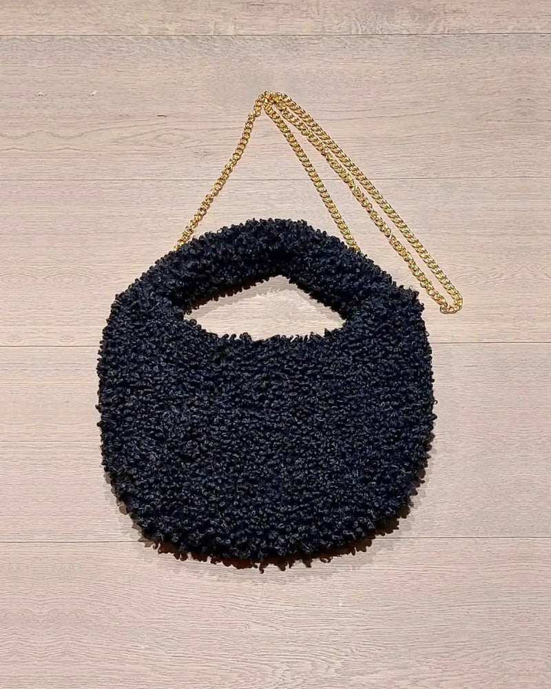 Sac à main une anse Sherpa Noir