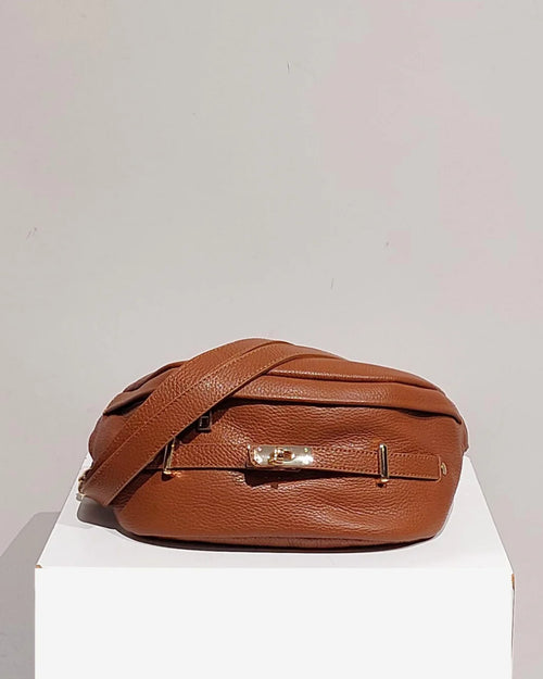 Sac Banane en cuir Camel