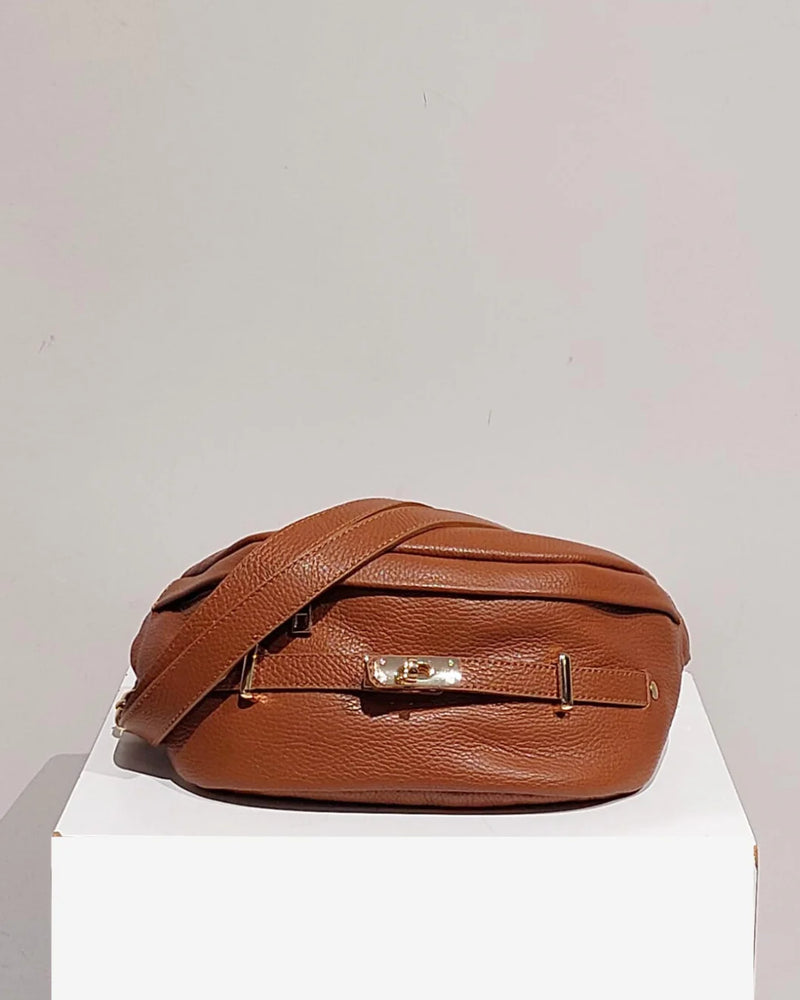 Sac Banane en cuir Camel