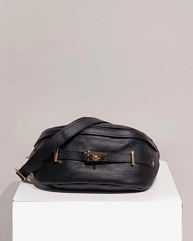 Sac Banane en cuir Noir