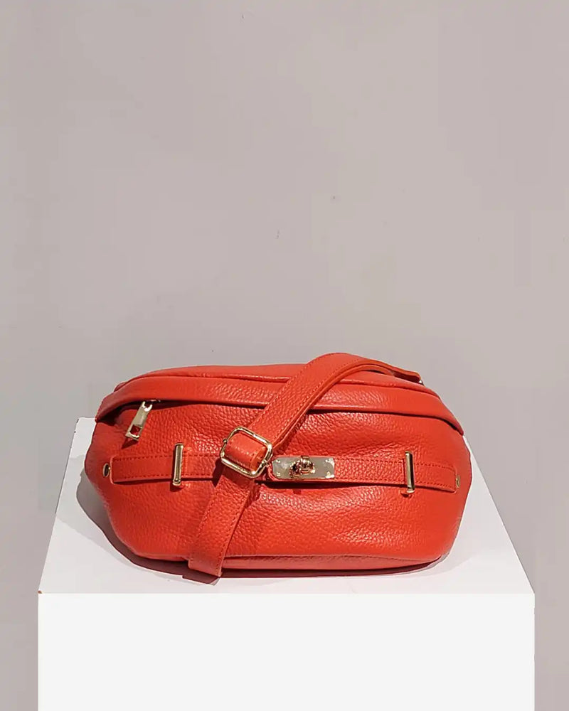 Sac Banane en cuir Orange
