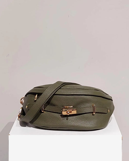 Sac Banane en cuir Kaki