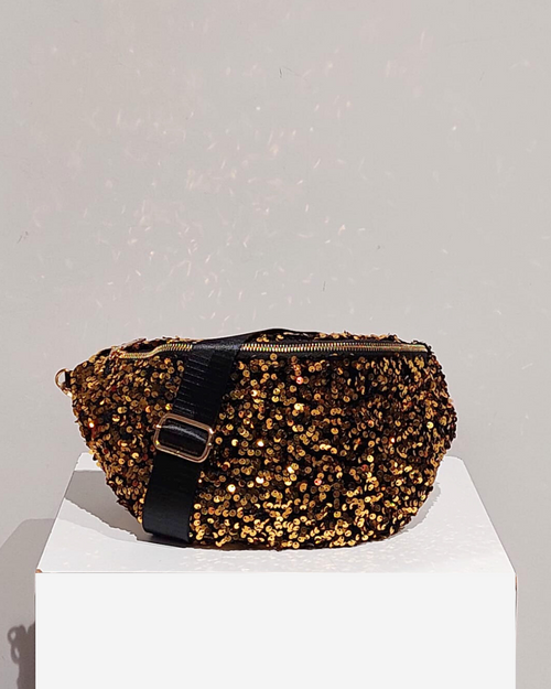 Sac Banane à sequins Or