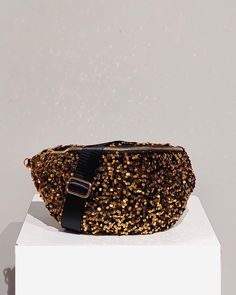 Sac Banane à sequins Or