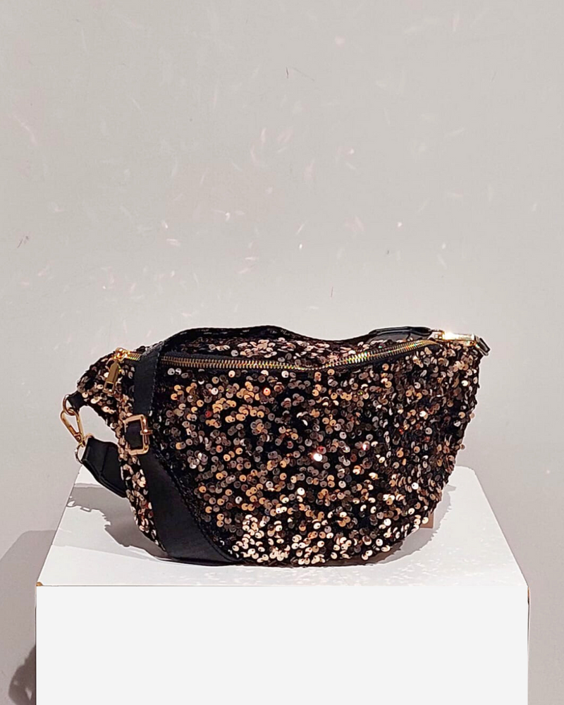 Sac Banane à sequins Or Rose