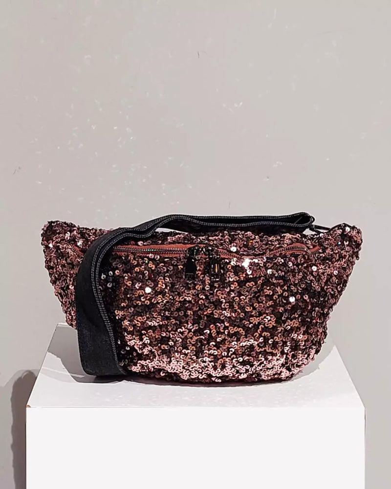 Sac Banane à sequins Rose