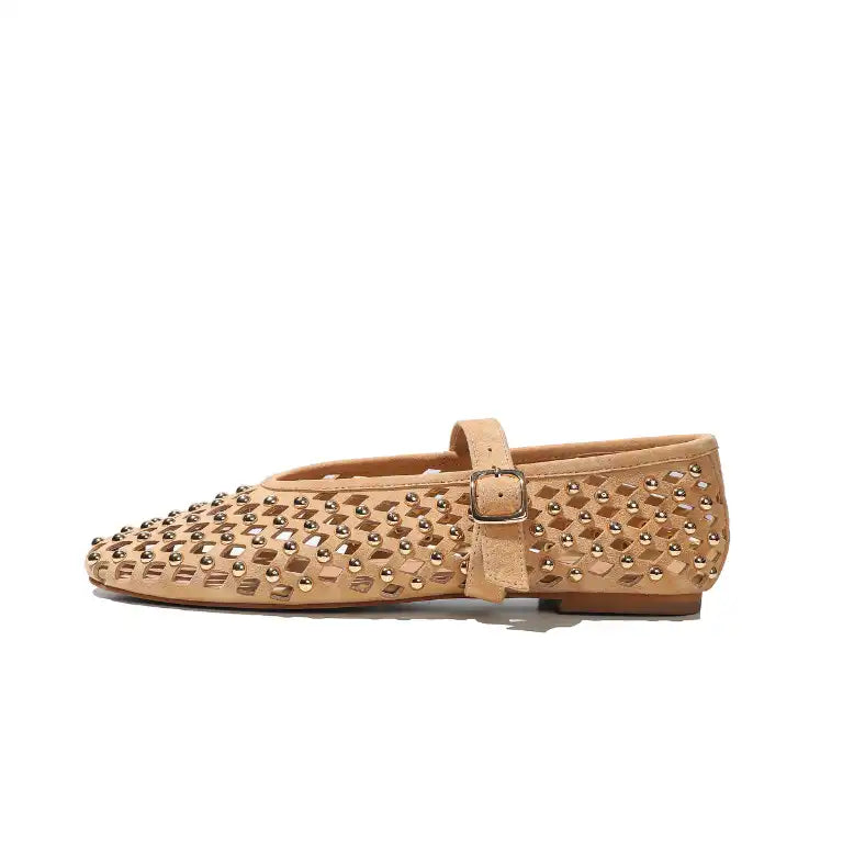 Ballerines à clous Inuovo Beige