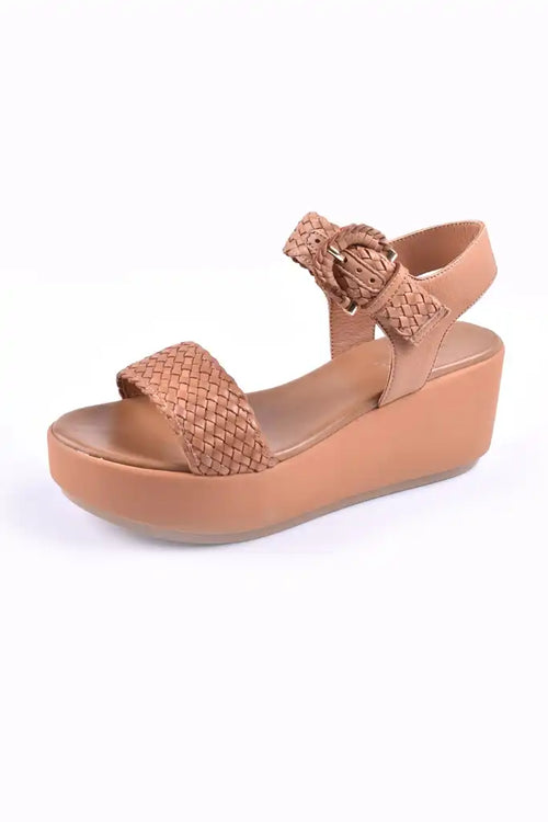 Sandales compensées Inuovo Camel