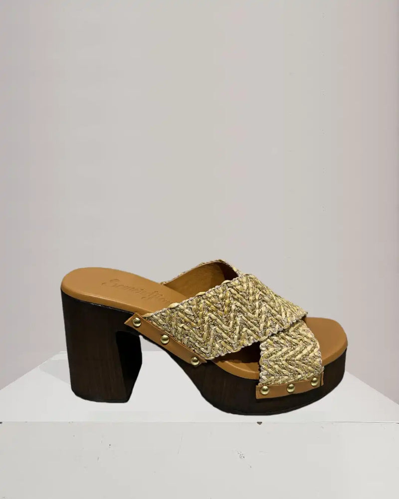 Mules à talons Semerdjian Tania Deserto Platino