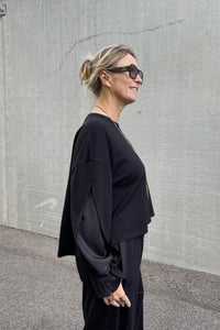 Sweat Imperial bande satin Nero