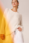 Sweat Liv Bergen crochet "LVBRGN" Offwhite