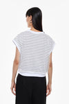 Sweat Imperial manches courtes Bianco/Nero