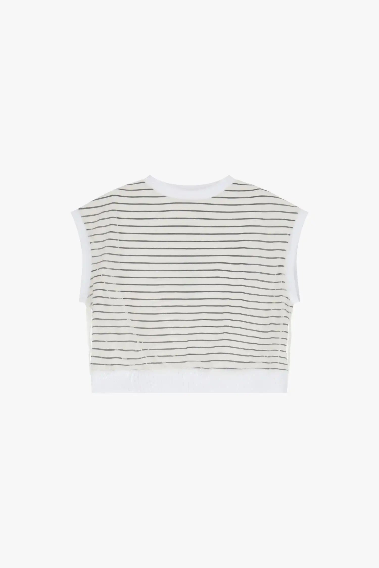 Sweat Imperial manches courtes Bianco/Nero