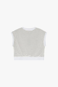 Sweat Imperial manches courtes Bianco/Nero