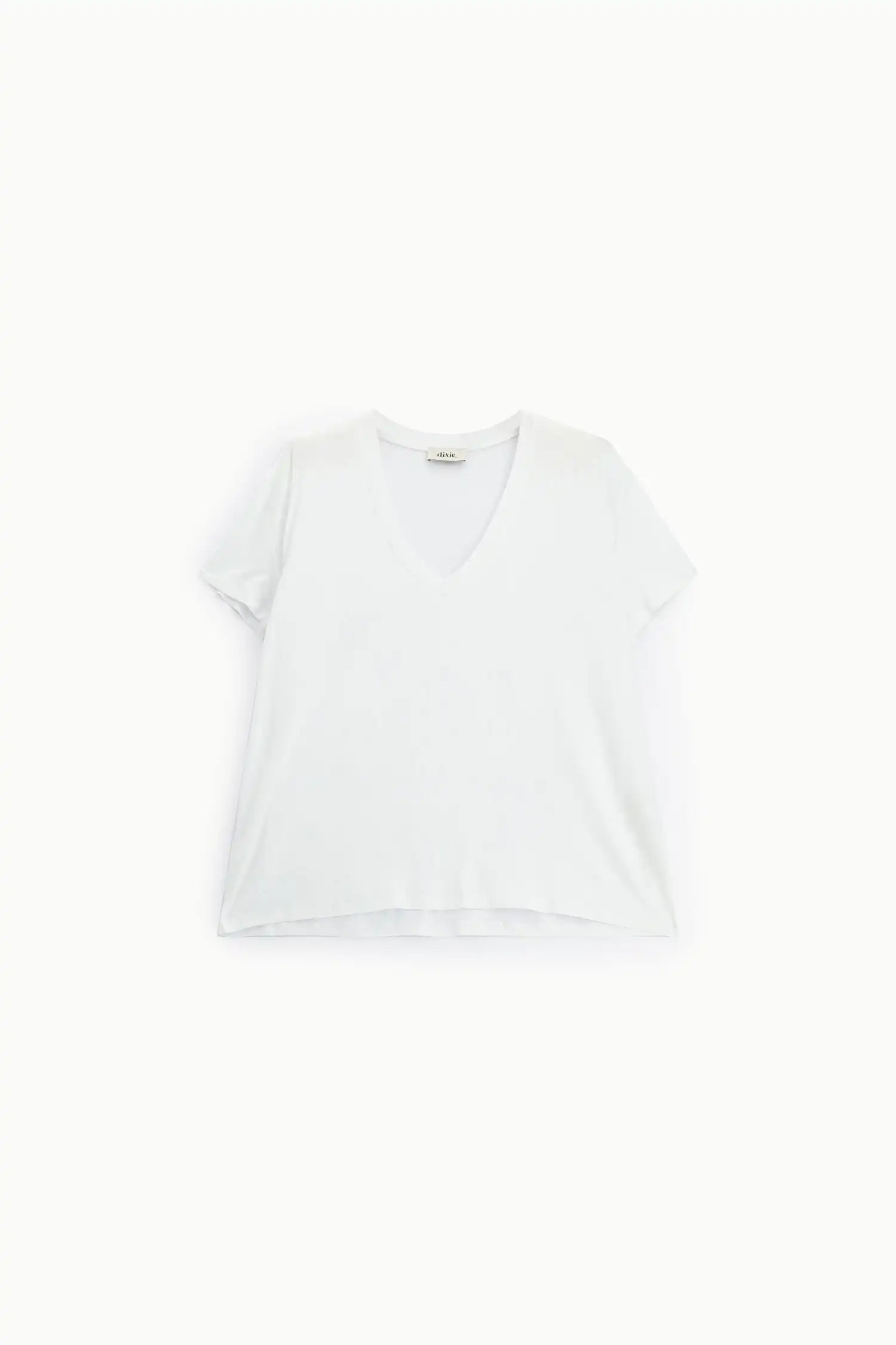 T-shirt Col V Dixie Bianco