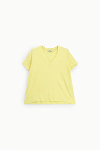 T-shirt Col V Dixie Giallo
