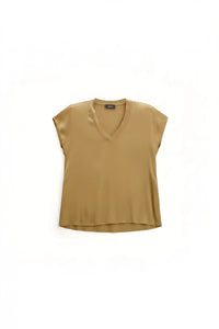 T-shirt Col V Dixie Sabbia
