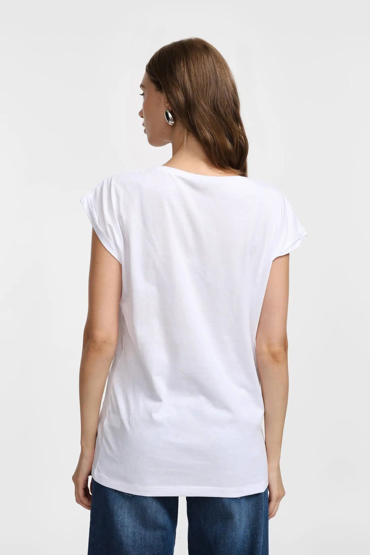 T-shirt Please imprimé "GOOD VIBES ONLY" Bianco