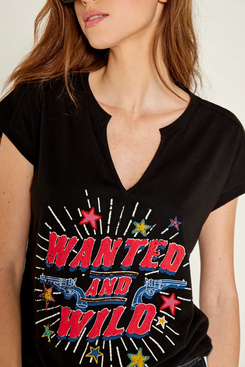 T-shirt Five Wanted Noir
