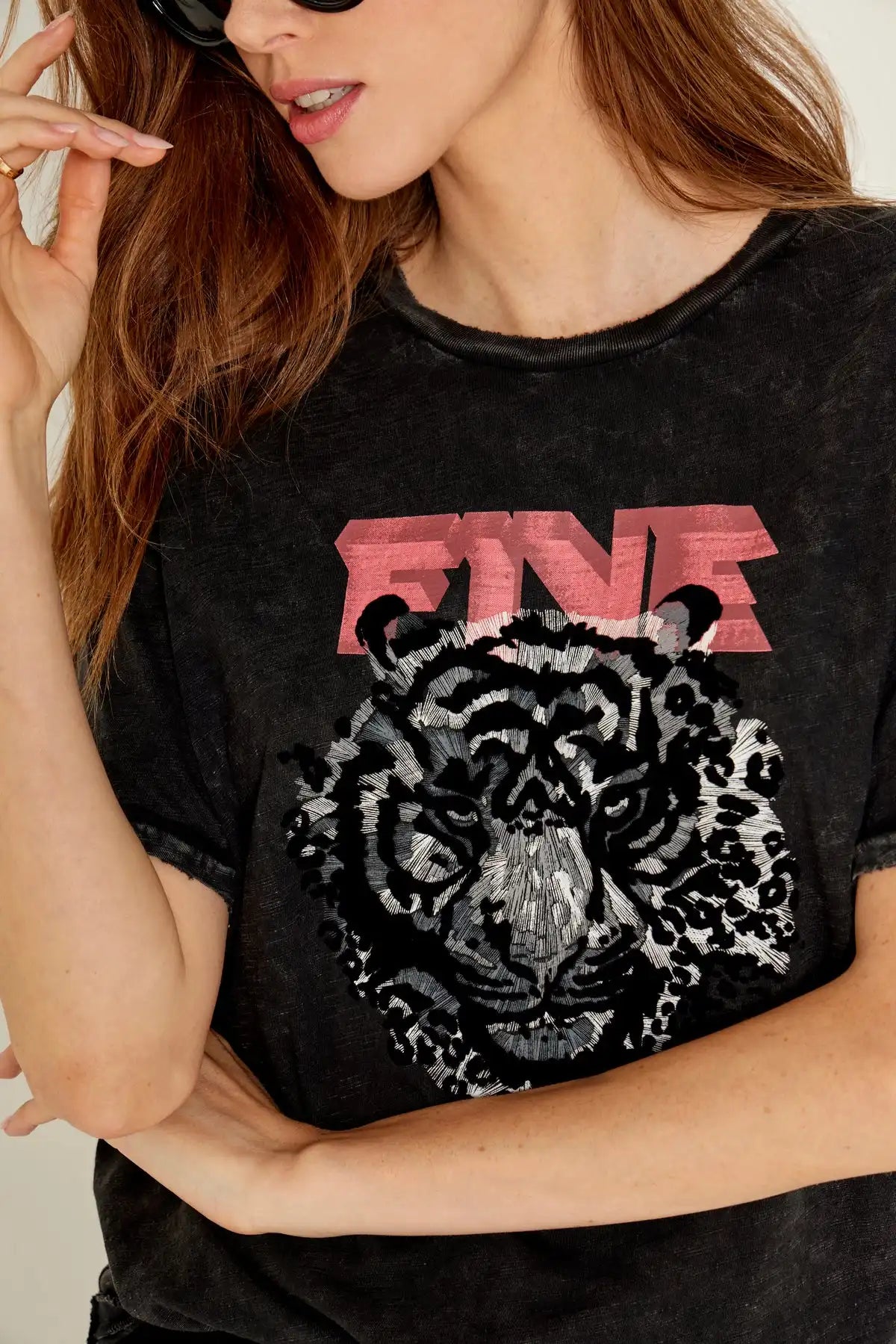 T-shirt Five Tiger Acid Grey