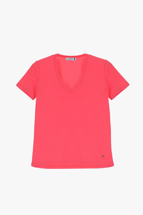 T-shirt Please Fuxia Fluo