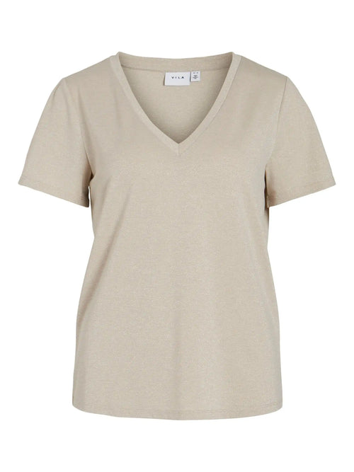 T-Shirt paillettes Vila Viluxi Birch