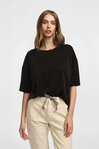 T-shirt oversize Please à paillettes Marrone