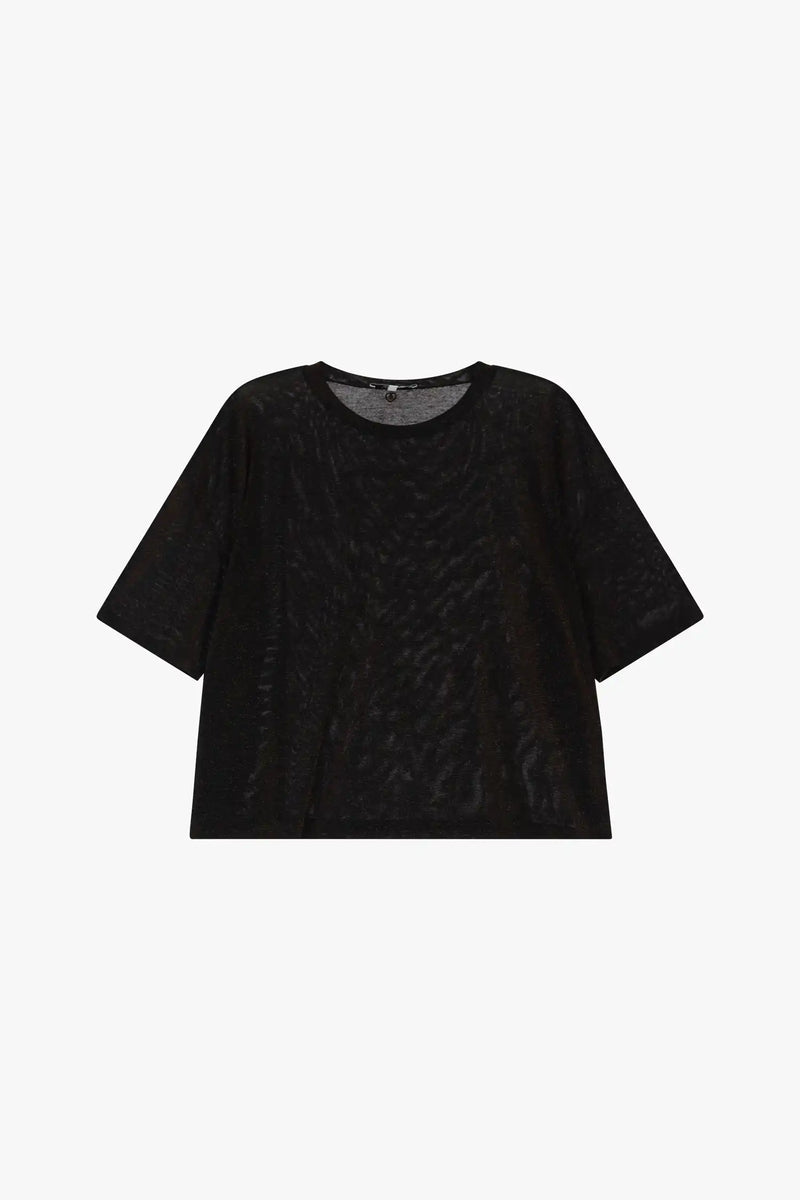 T-shirt oversize Please à paillettes Marrone