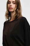 T-shirt oversize Please à paillettes Marrone
