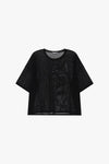T-shirt oversize Please à paillettes Nero