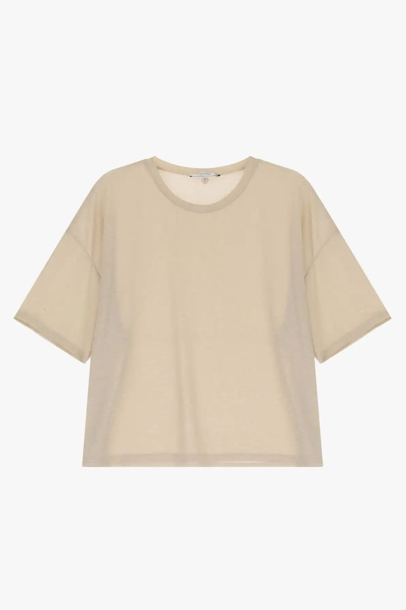 T-shirt oversize Please à paillettes Champagne/Oro
