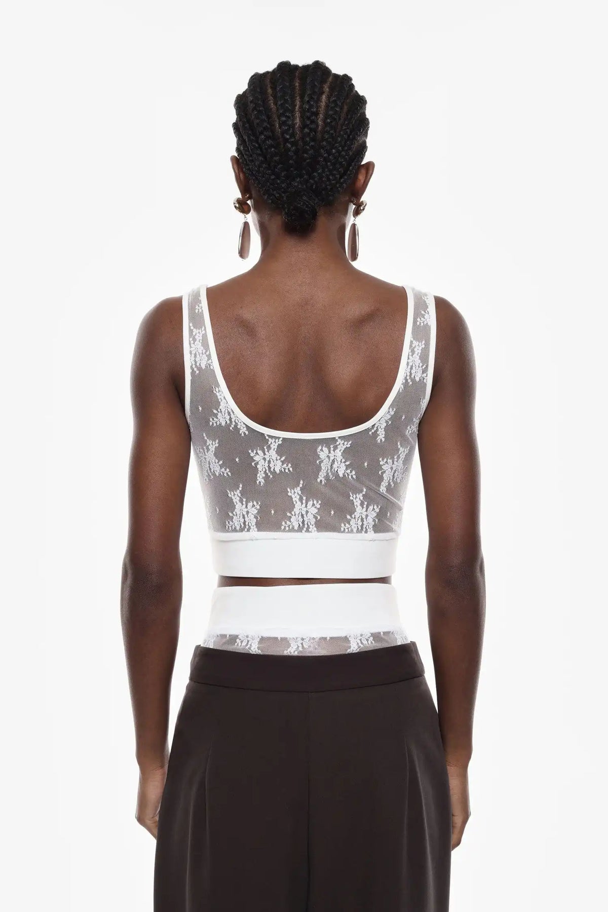 Top Imperial en dentelle Bianco