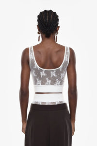 Top Imperial en dentelle Bianco