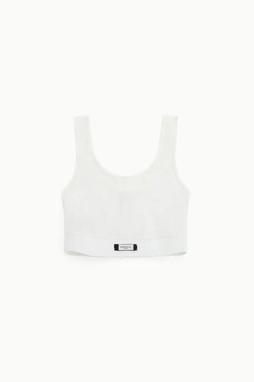 Top Imperial en dentelle Bianco