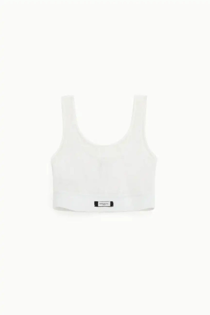 Top Imperial en dentelle Bianco
