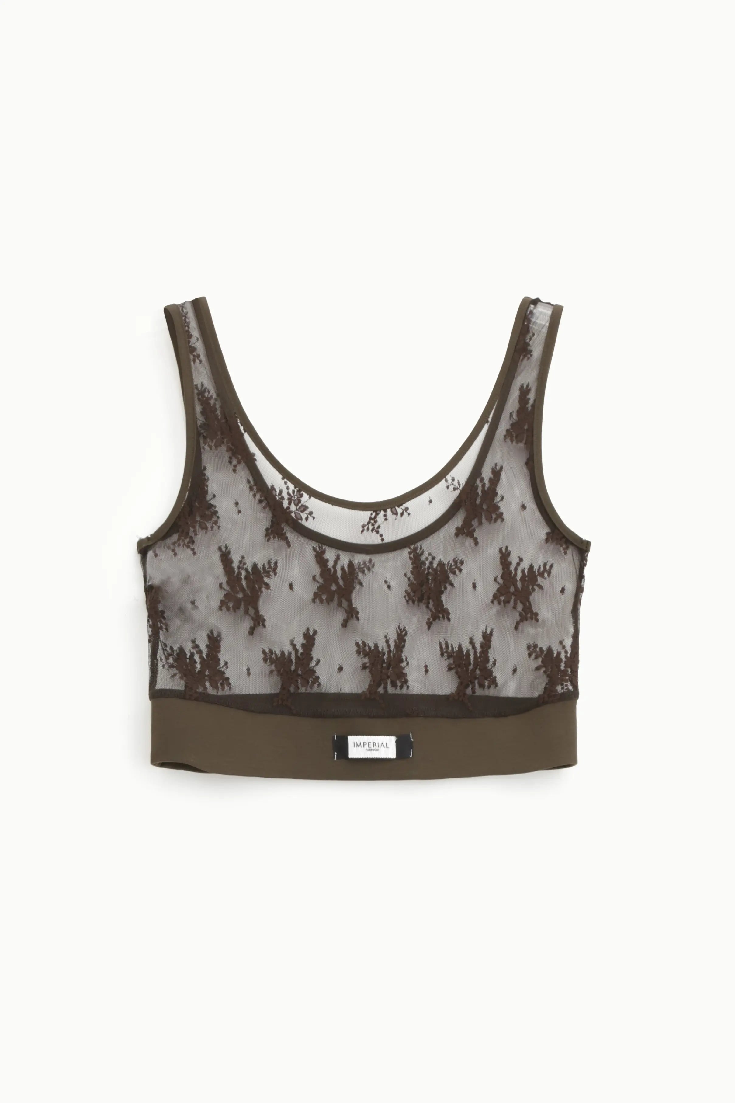 Top Imperial en dentelle Cioccolato