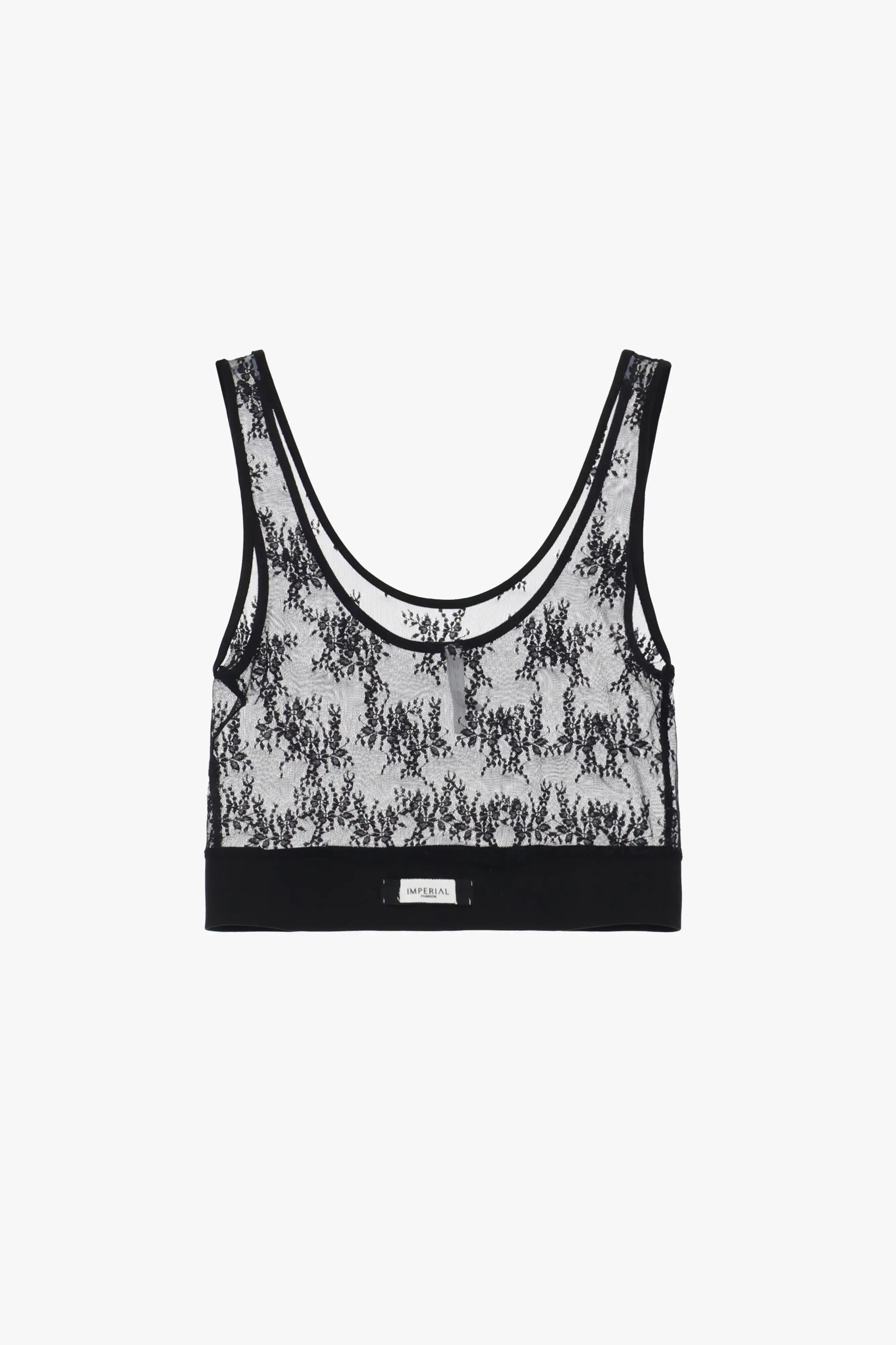 Top Imperial en dentelle Nero