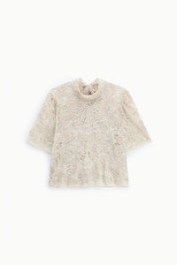 Top Imperial dentelle et broderies Burro