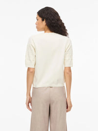 Pull à manches courtes Vila Whisper White
