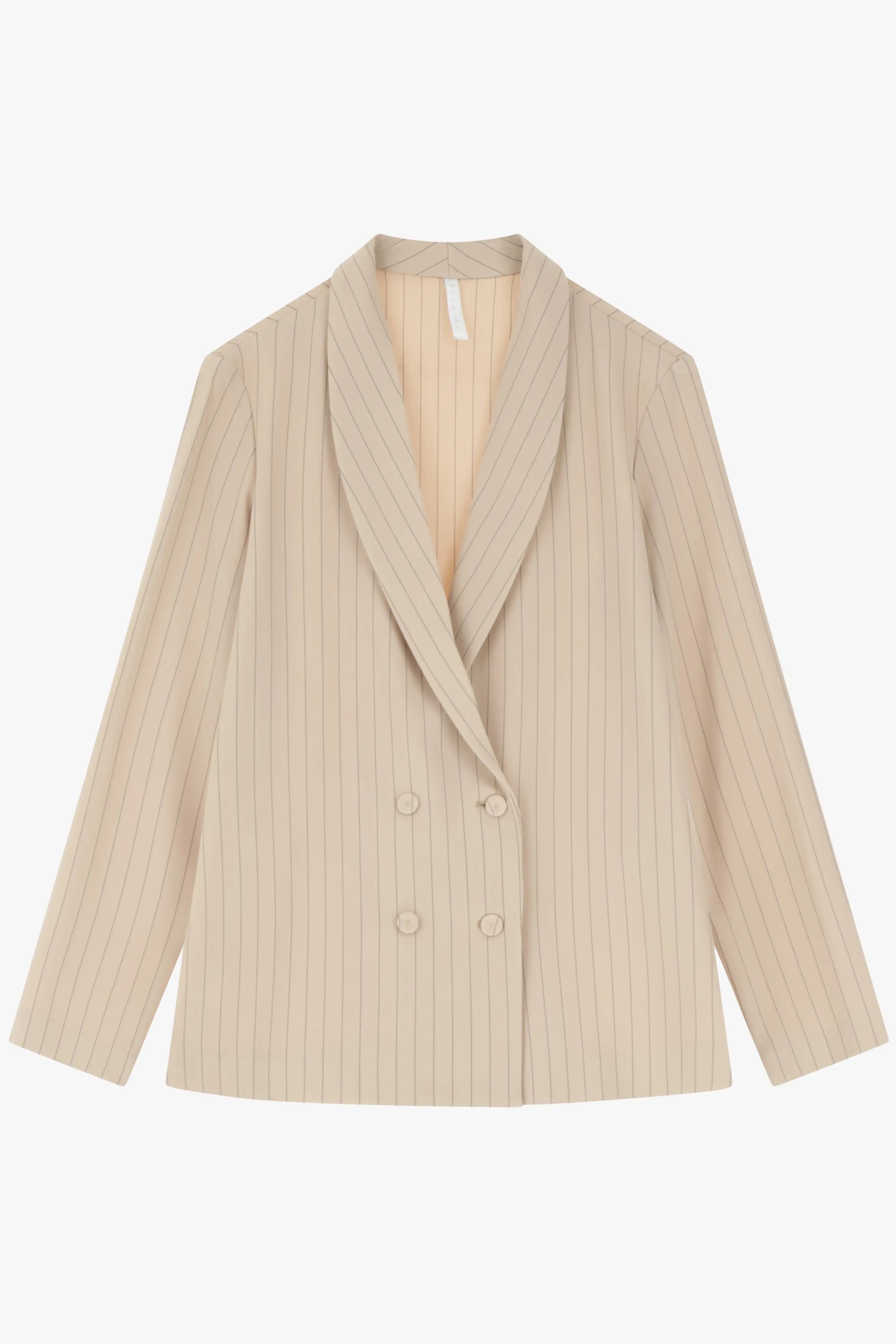 Blazer Imperial 4 boutons à rayures Beige