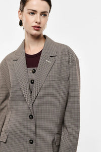 Blazer Oversize Imperial à carreaux Beige/Moro