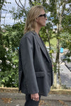 Blazer Oversize Imperial à rayures irisé Grigio