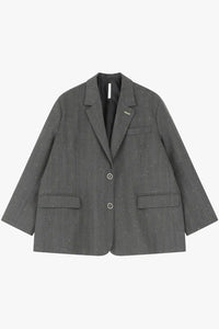 Blazer Oversize Imperial à rayures irisé Grigio