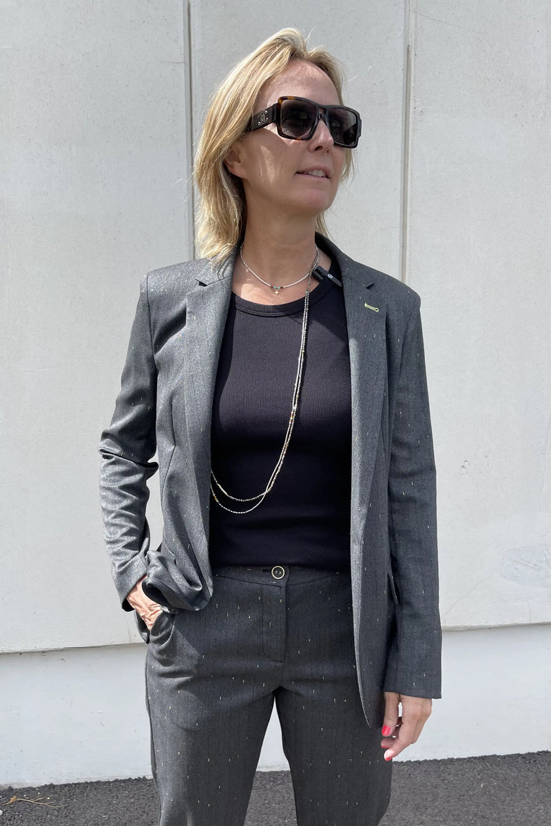 Blazer Imperial un bouton à rayures irisé Grigio