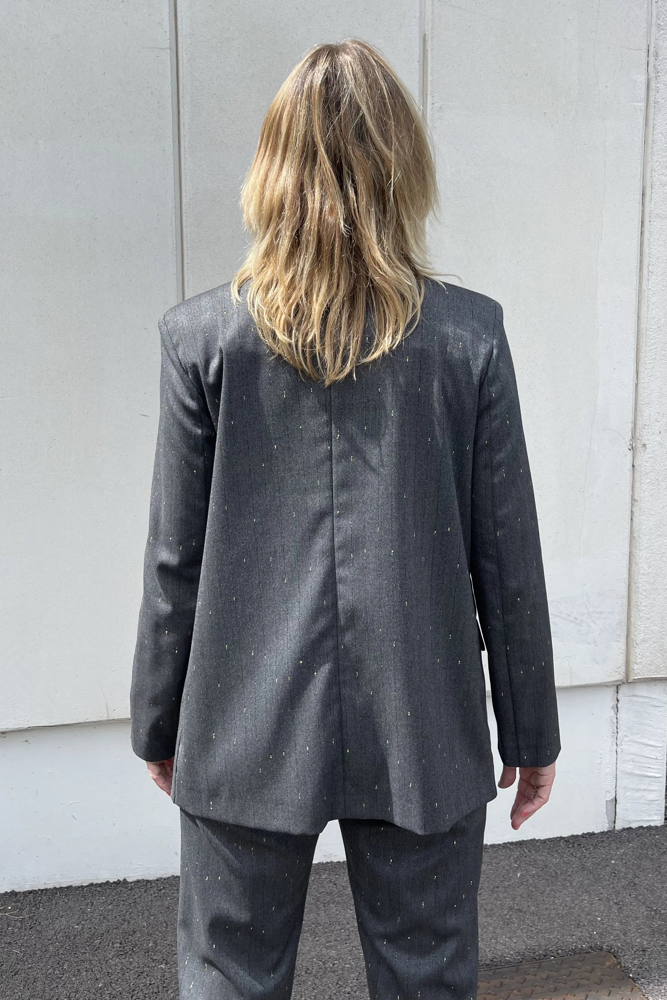 Blazer Imperial un bouton à rayures irisé Grigio